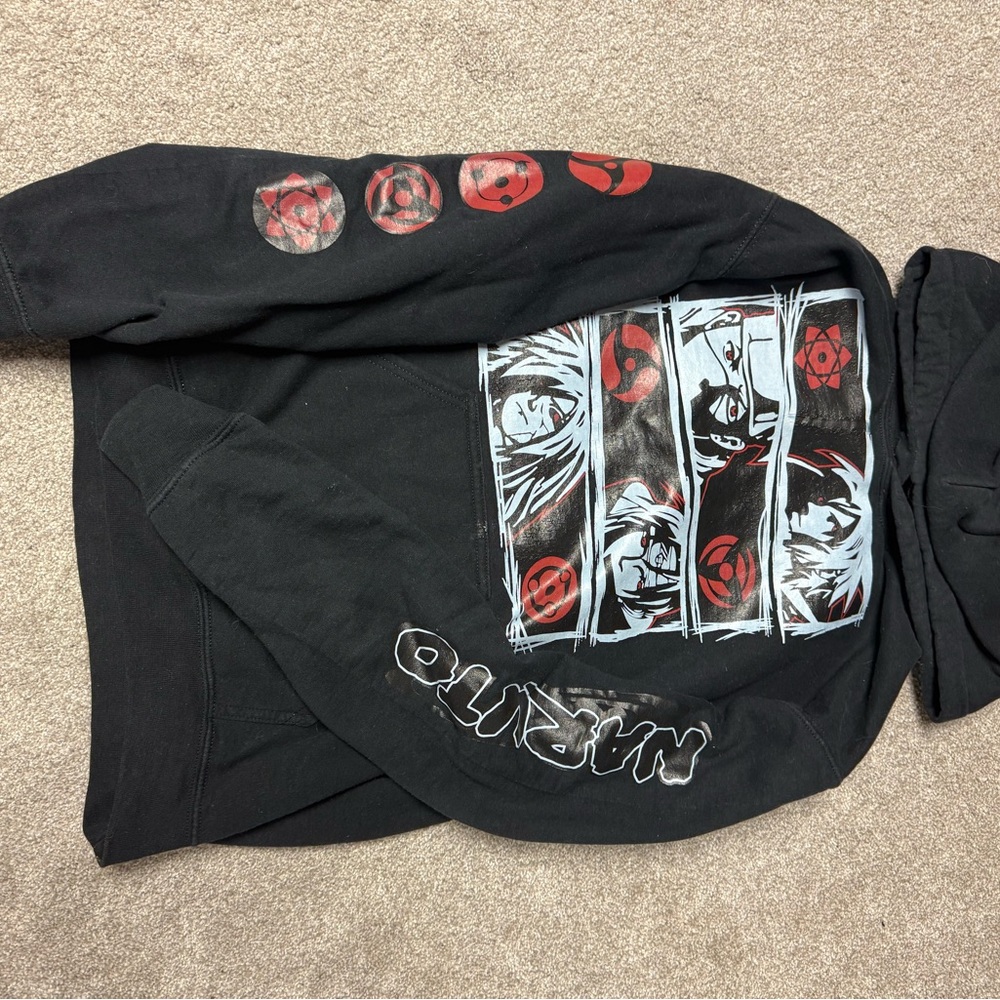 Black and Red Graphic Hoodie